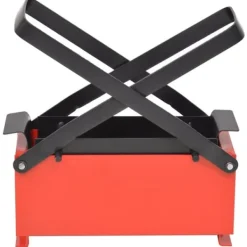 vidaXL Brikettpress i stål för papper 34x14x14 cm svart och röd