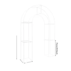 Clearance Bröllopsbåge, Fristående Design, Elegant Metallstruktur,2.3X1.5m, Mjölkvit Valvbågar, Spaljéer, Bersåer & Pergolor