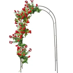 Bröllopsbåge i trädgården, metallkonstruktion, anpassningsbar design, lämplig för klättrande växter,svart, XL Valvbågar, Spaljéer, Bersåer & Pergolor