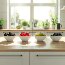 Bärväxter - Set om 8 - Rubus, rubrum, Uva, Fructosus - Höjd 25-40cm - ⌀9cm