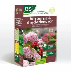 Best BSI - Hortensia/Rhododendron-gödselmedel - För alla hortensior / Rhododendron - Långvarig verkan - 4 kg - Upp till 40 m² - UAB Gödningsmedel