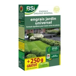 BSI - Organiskt gödselmedel - Universal - Flera växter - Gräsmatta, grönsaksträdgård, blommor och annat - Långvarig verkan - 1,25 kg - 12,5 m² Gödningsmedel