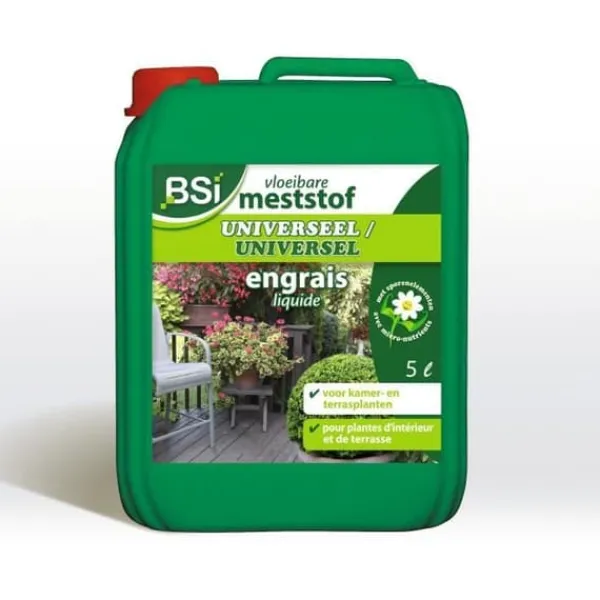 BSI - Universalgödsel - Flytande - För krukväxter eller balkong - Med spårämnen och kelater - 5L