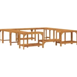Sale Bubbelbad Omgivning Brun 230 x 230 cm Massivt Akaciaträ Spa & Utomhusbad