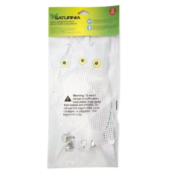 Clearance Buho Espantapajaros Reflectante Para Colgar Con 2 Cascabeles (2 Piezas) För Fåglar & Småvilt