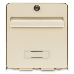 New BURG WACHTER Favor galvaniserad stålbrevlåda - 2 dörrar - ljusbeige Postlådor & Brevlådor