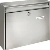 Online Burg Wächter 20200 BORKUM 3877 NI Brevlåda Rostfritt stål Silver Nyckellås Postlådor & Brevlådor