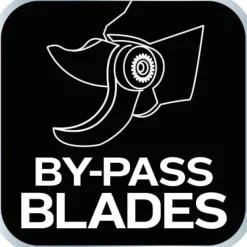 Bypass-sekatör 710 mm, räckvidd upp till 45 mm, växel ökar trycket med 30 %