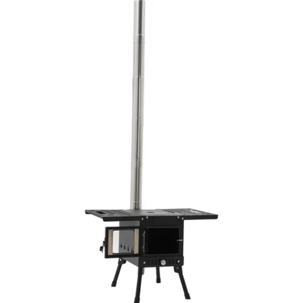 Campingkök, Justerbar Höjd, Kompakt Design,svart