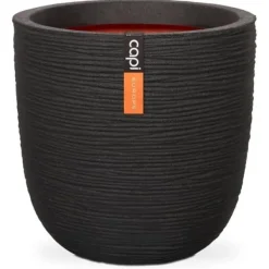 Sale CAPI EUROPE RIB NL Kulblomkruka - 43x41 cm - Svart Krukor & Växtbehållare