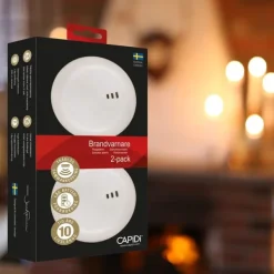Hot CAPiDi Brandvarnare 2-pack Vit Rök- & Koloxiddetektorer