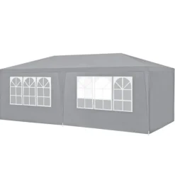 Best [casa.pro]® Trädgårdspaviljong-Partytält-600x300x255cm-hopfällbar-mörkgrå-vattentät Tält & Lusthus