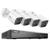 8CH DVR säkerhetssystem, 4K Ultra HD-upplösning, smart rörelsedetektering,8CH DVR 4st Kamera, Ingen Säkerhetsmonitorer & Videokameror