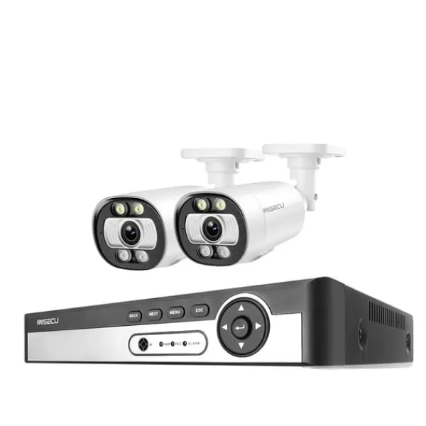 8CH NVR Säkerhetskamerasystem, 4K-upplösning, AI Mänsklig Detektion,3T (utomhussport), 8CH NVR 2ST KAMERA 5MP