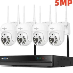 16CH NVR säkerhetssystem, 5MP hög upplösning, IP66 vattentålig,3T（utomhus sport）, EU-plugg, 16CH NVR 5MP 4 Cas