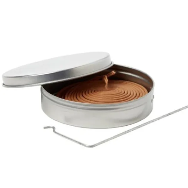 Citronella Rökelse Mot Mygg i Spiral med Stålstöd och Metallåda för Utomhus Trädgård Terrass - Pack med 3