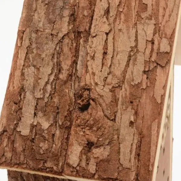 New CKB LTD Naturligt trä Insektshotell för bin Nyckelpiga Butterfly Shelter Bo Trädgård Utomhus Habitat Hem Exteriör 16x9x23cm För Fåglar & Småvilt