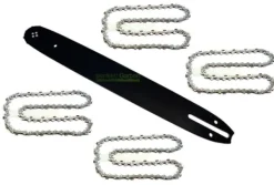 Discount 40cm 1,3mm 3/8" 57 TG svärd + 4X kedja för Scheppach CSP41 / CSP 41 motorsåg Trädgårdsmaskiner