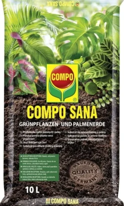 Clearance Compo Sana Substrat för gröna växter och palmer 10L Torv, perlit, agrosil, kalk Compo Sana Jord & Sand