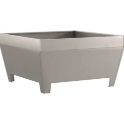 Corten stål eldstad fyrkantig 80x80x43 cm - Rustik design för utomhusbruk | Färg: Rost | Storlek: 80x80x43 cm