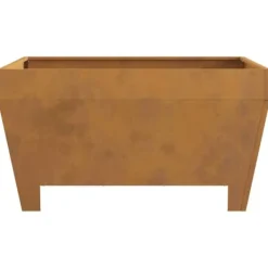 Corten stål eldstad fyrkantig 80x80x43 cm - Rustik design för utomhusbruk | Färg: Rost | Storlek: 80x80x43 cm
