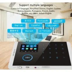 Sale CS108 dubbla nätverk flerspråkiga wifi hem inbrottslarm trådlös dörrklocka hem säkerhet GSM larmsystem Hemlarmsystem