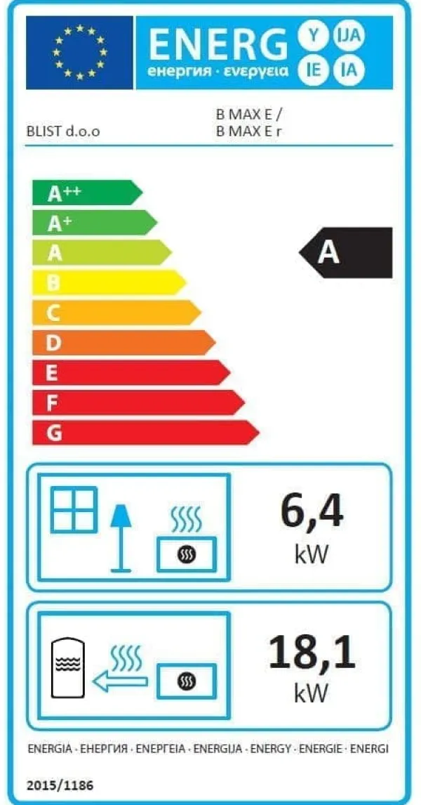 Clearance CV vedspis - energimärkning A - 26kW Vedeldade Kaminer