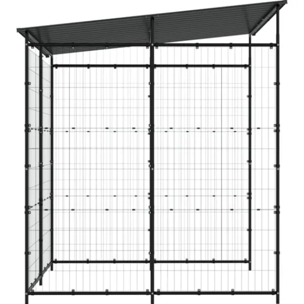 vidaXL Cykelskjul 190x190x222 cm stål svart