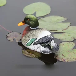 Damm Flytande Anka Staty Flytande Dammdekor Anka Skulptur för Trädgård Damm Pooldekor