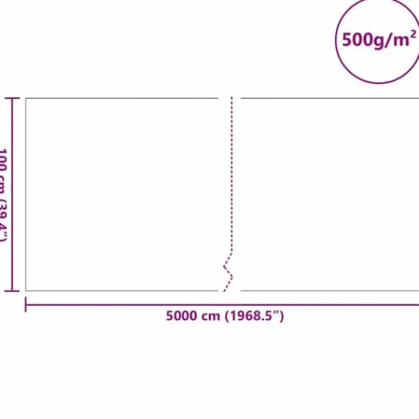 Dammfleece 500 g/㎡ 1x50 m - Barriär för vattenträdgård | Färg: Svart | Storlek: 1x50 m