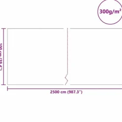 Sale Dammfleece för vattenträdgård - Hållbar och fällbar design | Vikt: 300 g/㎡ | Storlek: 1x25 m Fontäner & Dammar
