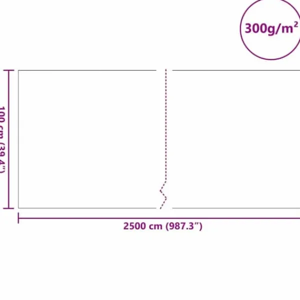 Sale Dammfleece för vattenträdgård - Hållbar och fällbar design | Vikt: 300 g/㎡ | Storlek: 1x25 m Fontäner & Dammar