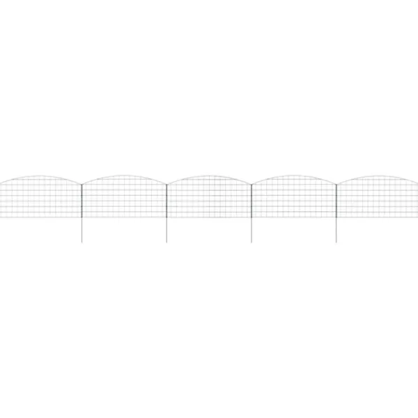 vidaXL Dammskydd Set 5 pcs Grön 100 x 50 cm Stål