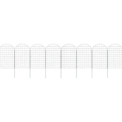 New Dammskydd Set 8 pcs Grön 50 x 80 cm Stål Valvbågar, Spaljéer, Bersåer & Pergolor