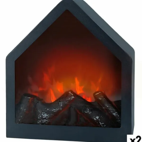Hot Dekorativ och elektrisk öppen spis för vägg Ambients 20 x 23 x 14 cm (2 antal) Öppna Spisar