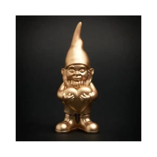 Outlet Dekorativ staty - BLOGO DESIGN - Blogo - Färg guld - Dimensioner 5x12 cm - Nutida stil Trädgårdsprydnader