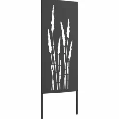 Dekorativ Trädgårdspanel i Kallvalsat Stål | Färg: Svart | Storlek: 50x140 cm