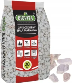 Dekorativa flisor Vit Mariana 16-32mm Vit och grå dekorsten 20kg