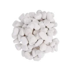 Clearance Dekorativa polerade stenar - - Vit - 2-5 cm - 25 kg - Naturliga stenar - Slät yta - Trädgårdsbeklädnad Trädgårdsstenar & Klivstenar