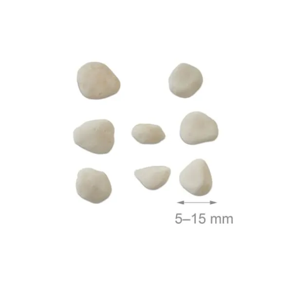 Dekorativa stenar, 5-15 mm, vit, marmor Trädgårdsstenar & Klivstenar