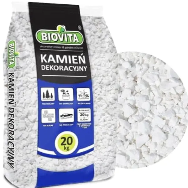 Dekorativa stenflisor vita 8-16 mm 20 kg
