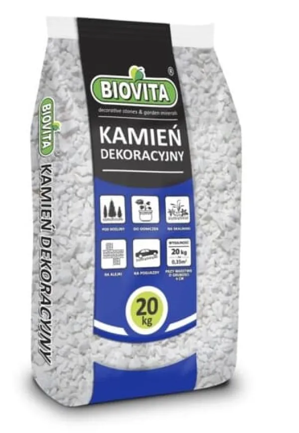 Dekorativa stenflisor vita 8-16 mm 20 kg