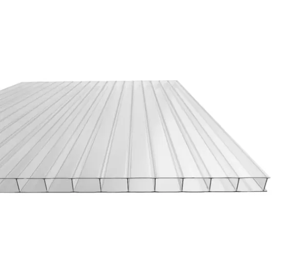 Discount Del av växthusflerväggsark / klar polykarbonat 700x1500mm - 6mm, 4st. Växthus