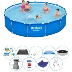 New Deluxe Poolpaket - Steel Pro Round 396x84 cm Pooler