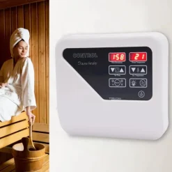 Best Digital bastustyrning - Extern kontrollpanel - 3–9 kW - 220–240 V - Temperatur 40–105 °C - Belysning max 60 W - Väggmonterad Bastu