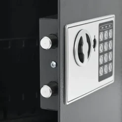 Digitalt Tangentslåssafe i Gunmetal Grå Stål och Krom | Storlek: Medium