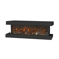Discount Disegno 90SB elektrisk väggspis - svart - 3-sidig elektrisk LED mood spis - 1400 Watt värme - fjärrkontroll Öppna Spisar