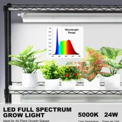 Hot DIY Växtställ med Grow Lights 6 våningar, 192W, Hög Växtstödhylla för inomhusodling och ljustillförsel, perfekt för växttillväxt Växtställ