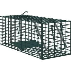 vidaXL Djurfälla i stål - - 31x13x12 cm - Grön - Vädertålig - Korrosionsbeständig