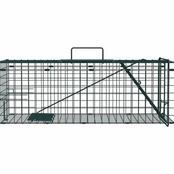 vidaXL Djurfälla i stål - - 61x20x21,5 cm - Grön - Hållbar - Väderbeständig